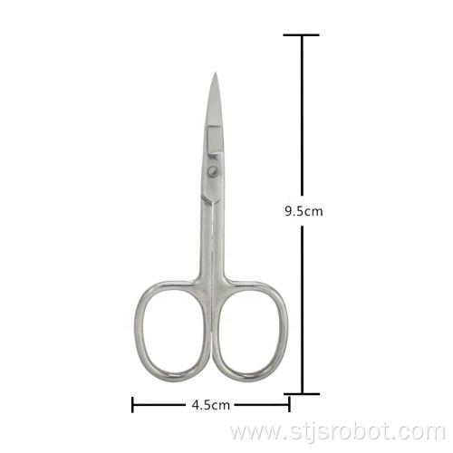 Classic Eye Makeup Tool Stainless Steel Silver Brow Scissors